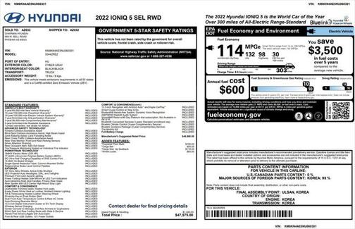 2022 Hyundai IONIQ 5 SEL