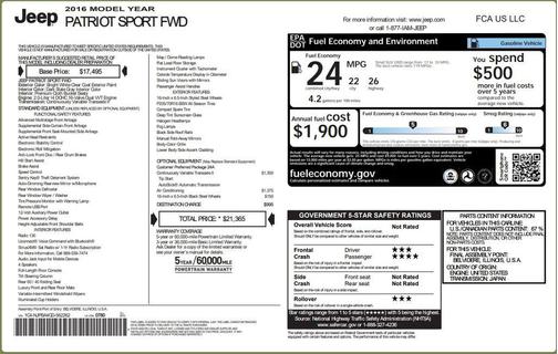 2016 Jeep Patriot Sport