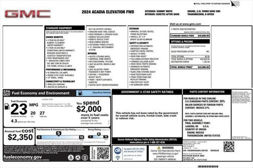 2024 GMC Acadia FWD Elevation