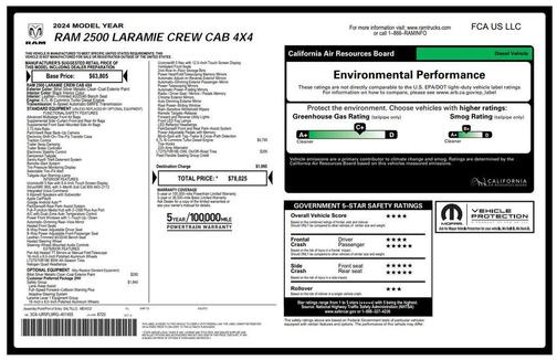 Billet Silver Metallic 2024 RAM 2500 Laramie Crew Cab 4x4 6'4' Box