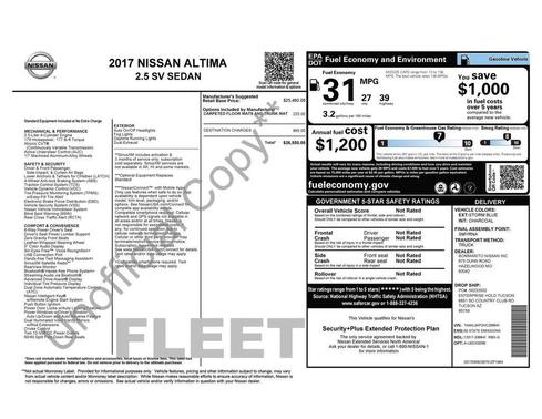 2017 Nissan Altima 2.5 SV