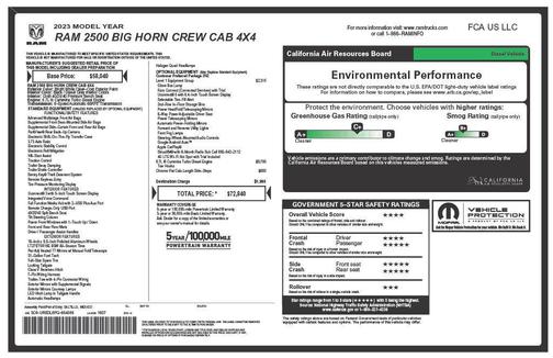 2023 RAM 2500 Big Horn Crew Cab 4x4 6'4' Box