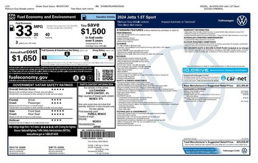 2024 Volkswagen Jetta 1.5T Sport