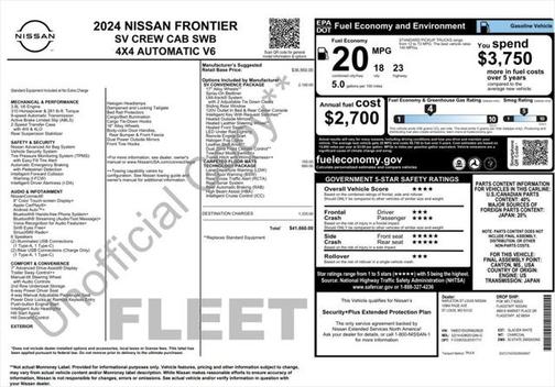 2024 Nissan Frontier SV