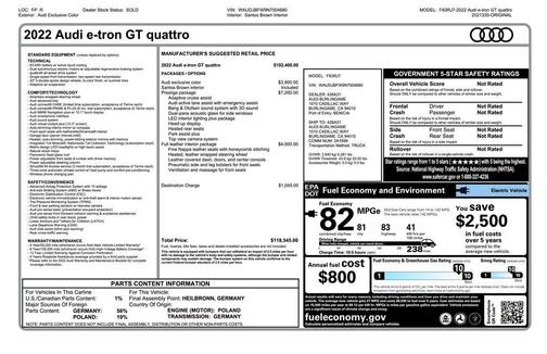 2022 Audi e-tron GT Prestige