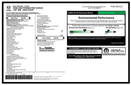 2023 RAM ProMaster 2500 High Roof