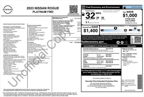 2023 Nissan Rogue Platinum