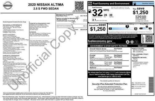 2020 Nissan Altima S FWD