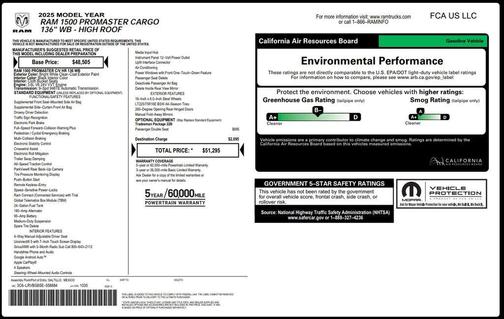 2025 RAM ProMaster 1500 Base