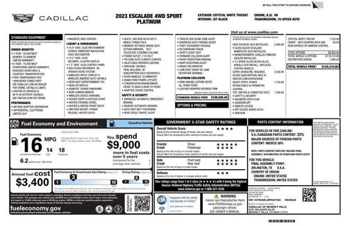 2023 Cadillac Escalade Sport Platinum