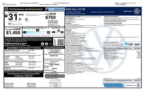 2023 Volkswagen Taos 1.5T SE
