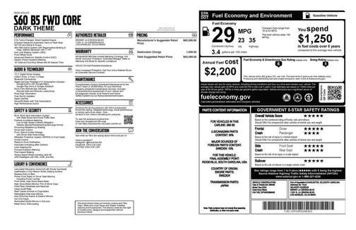 2024 Volvo S60 B5 Core Dark Theme