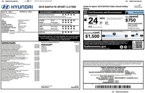 2018 Hyundai Santa Fe Sport 2.4L
