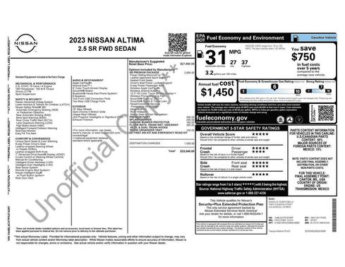 2023 Nissan Altima SR FWD