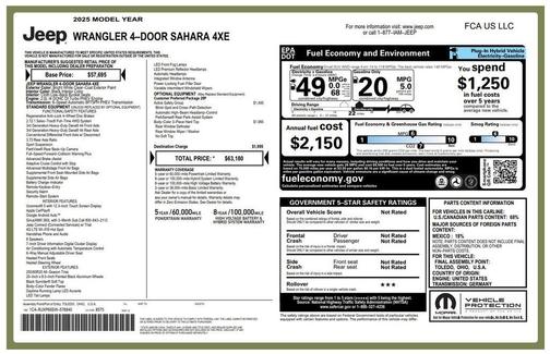 Bright White Clearcoat 2025 Jeep Wrangler 4xe Sahara
