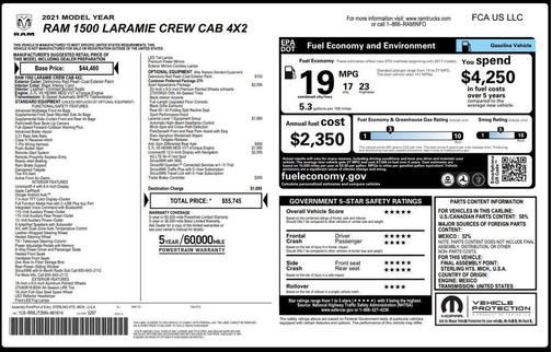2021 RAM 1500 Laramie