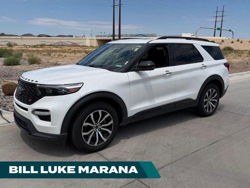 Star White Metallic Tri-Coat 2021 Ford Explorer ST