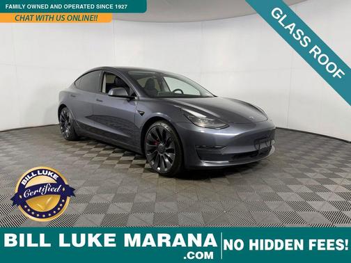 Gray 2023 Tesla Model 3 Performance