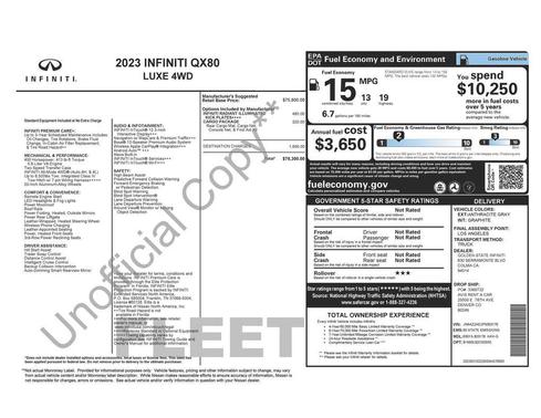 2023 INFINITI QX80 Luxe