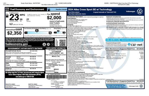 2024 Volkswagen Atlas Cross Sport 2.0T SE w/Technology