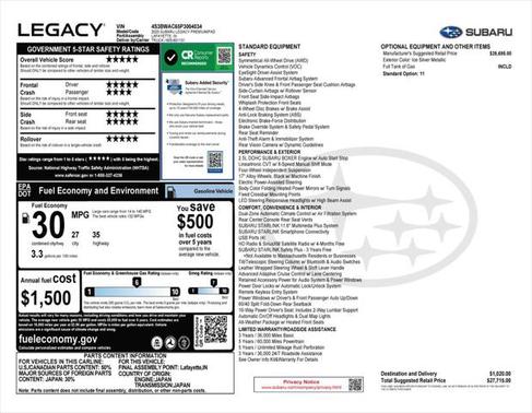 2023 Subaru Legacy Premium