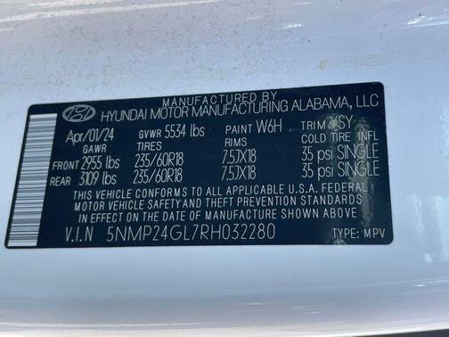 2024 Hyundai SANTA FE SEL 2.4