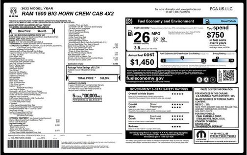 2022 RAM 1500 Big Horn/Lone Star