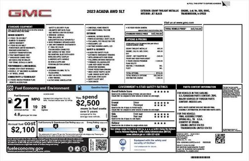 2023 GMC Acadia AWD SLT