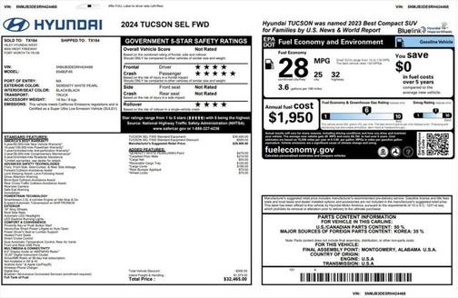 2024 Hyundai TUCSON SEL