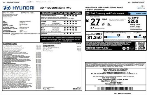 2017 Hyundai TUCSON Night