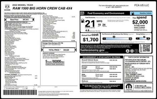 2022 RAM 1500 Big Horn/Lone Star