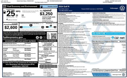 2024 Volkswagen Golf R 2.0T DSG