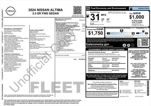 2024 Nissan Altima SR FWD
