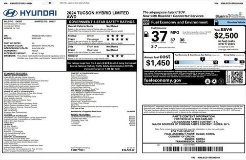 2024 Hyundai TUCSON Hybrid Limited