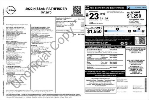 2022 Nissan Pathfinder SV 2WD