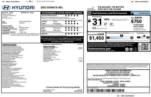 2023 Hyundai SONATA SEL