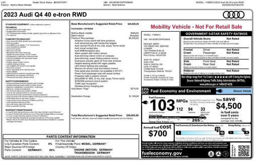 2023 Audi Q4 e-tron Premium Plus 40 RWD