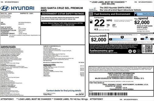 2023 Hyundai SANTA CRUZ SEL Premium