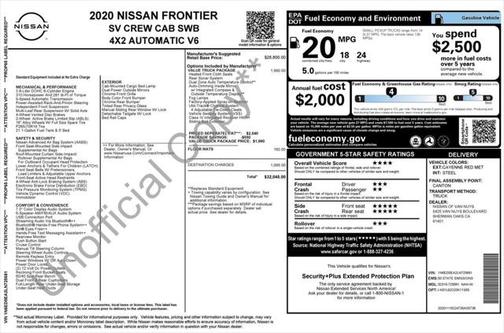 2020 Nissan Frontier SV