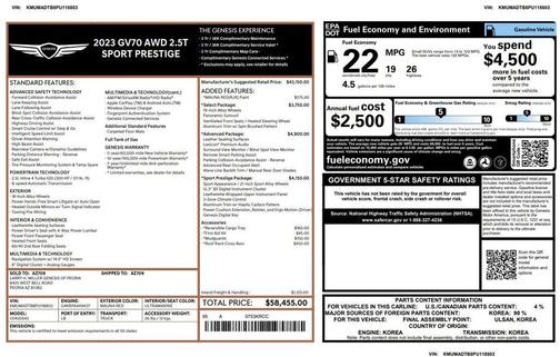2023 Genesis GV70 2.5T AWD