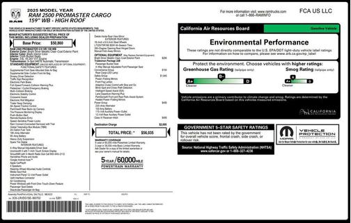 2025 RAM ProMaster 2500 Tradesman
