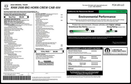 2024 RAM 2500 Big Horn Crew Cab 4x4 6'4' Box