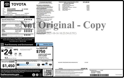 2022 Toyota Highlander LE
