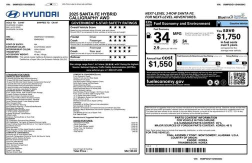2025 Hyundai SANTA FE HEV Calligraphy
