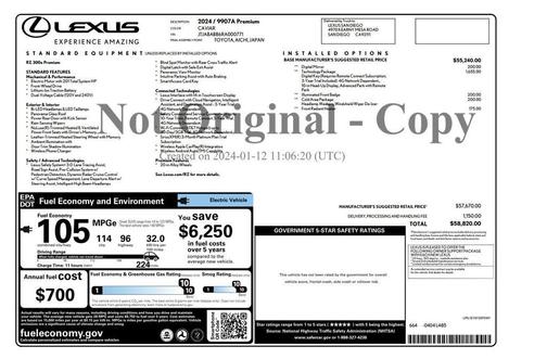 2024 Lexus RZ 300e Premium