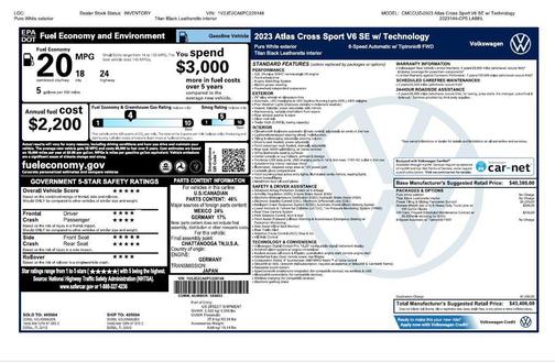 2023 Volkswagen Atlas Cross Sport 3.6L V6 SE w/Technology