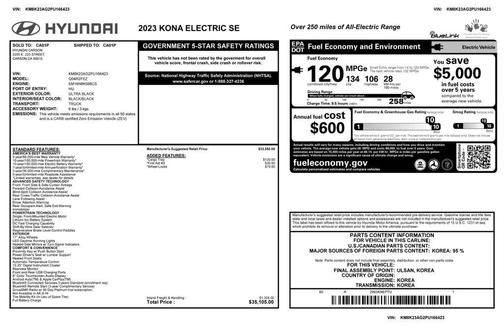 2023 Hyundai KONA EV SE
