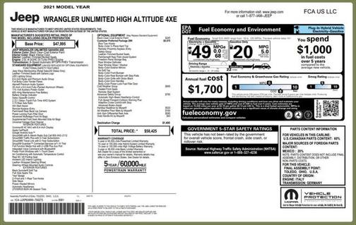 2021 Jeep Wrangler Unlimited 4xe Sahara High Altitude