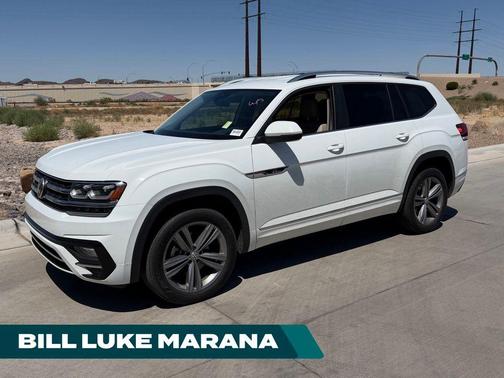 Pure White 2018 Volkswagen Atlas 3.6L SE w/Technology