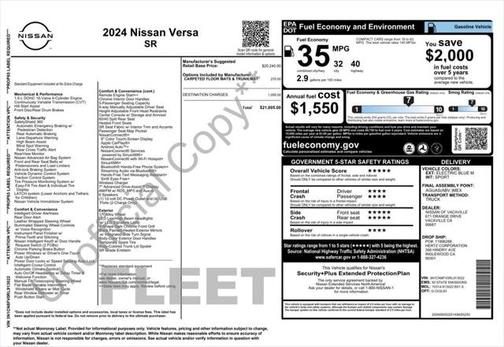 2024 Nissan Versa 1.6 S